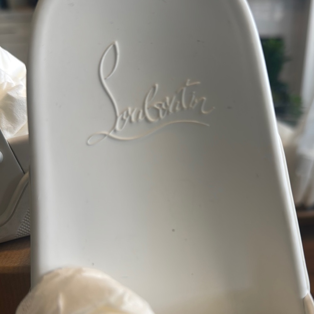 Christian Louboutin White Spiked Sandals - Picture 2 of 6